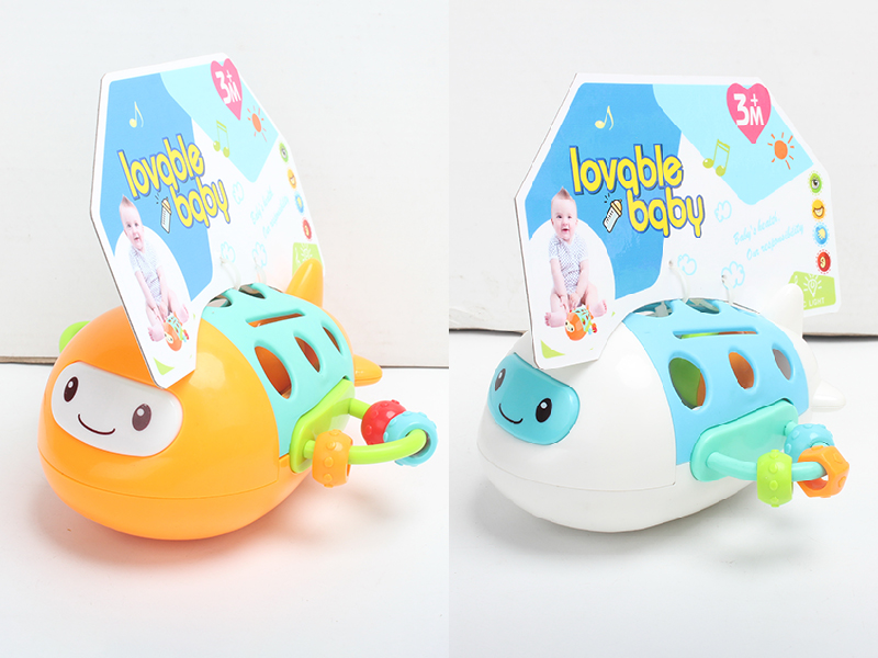 Airplane Soft Plastic Baby Rattle(Light & Music)