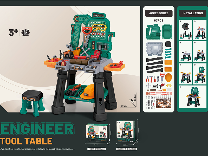 Engineer Tool Table With Chair 87pcs