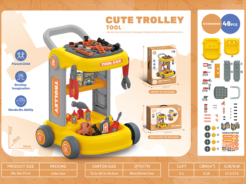 Tool Cute Trolley 46pcs