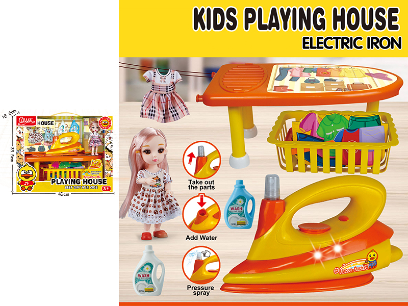 Simulated Electric Iron With Lights,Spray