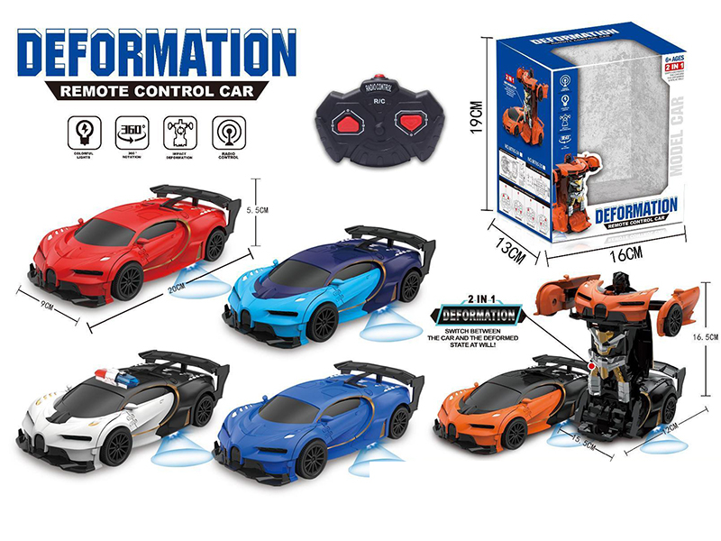 2-Channel Remote Control Transformation Car Bugatti