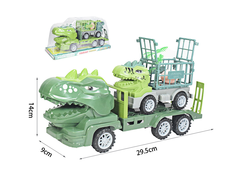Friction Dinosaur Trailer With Dinosaur Pet Cage