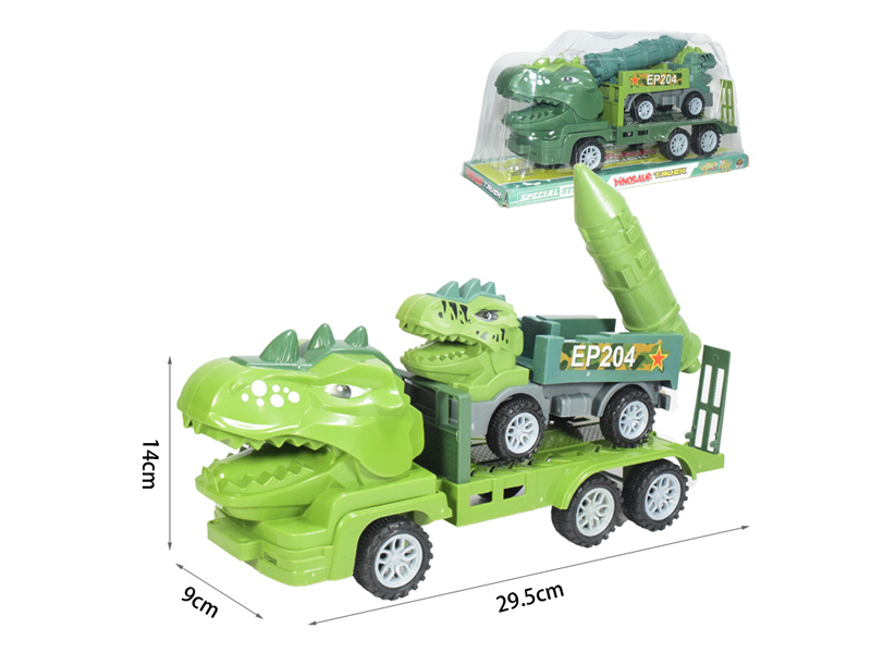 Friction Dinosaur Trailer With Dinosaur Missile Vehicle