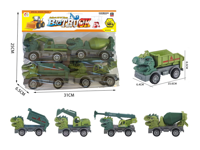 Slide Dinosaur Engineering Vehicle