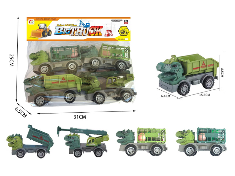 Slide Dinosaur Engineering Vehicle