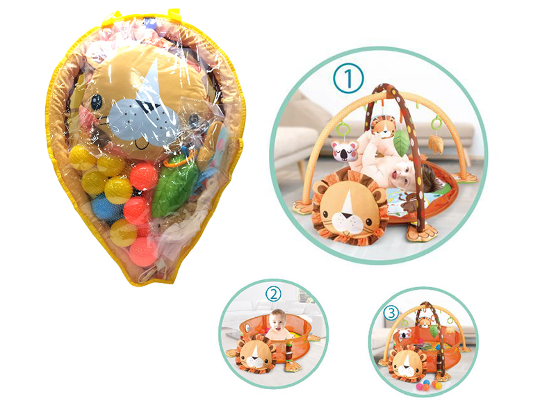 3 In 1 Lion Baby Play Mat With 30 Ocean Balls