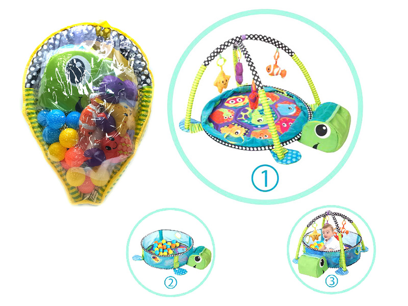 Turtle Baby Play Mat With 30 Ocean Balls