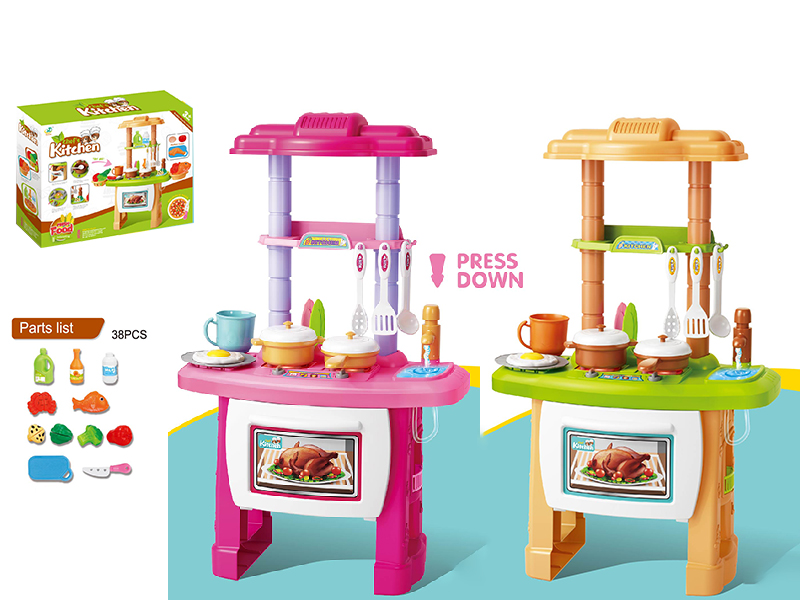 Kitchen Set  (Sound And Light, Circulation Water)38pcs