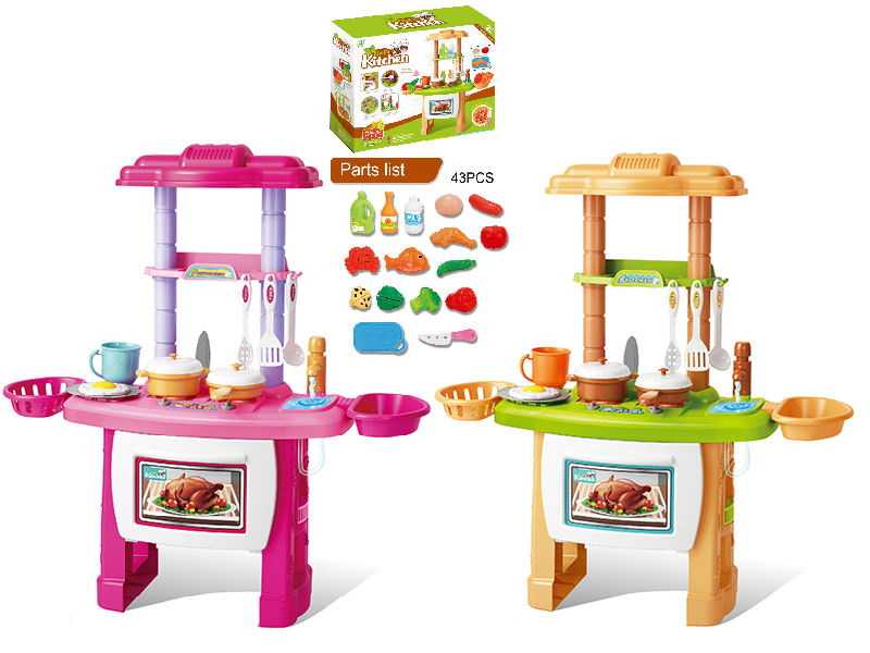 Kitchen Set  (Sound And Light, Circulation Water)43pcs