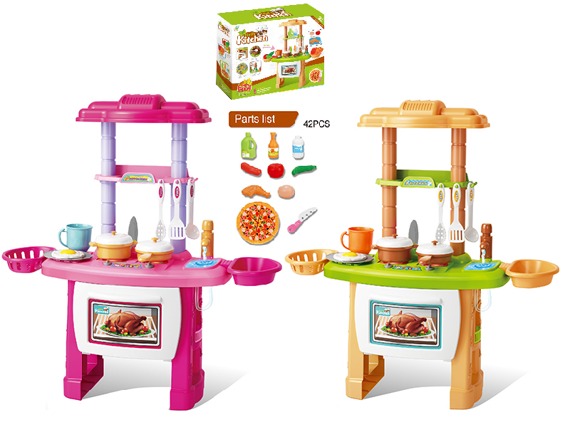 Kitchen Set  (Sound And Light, Circulation Water)42pcs