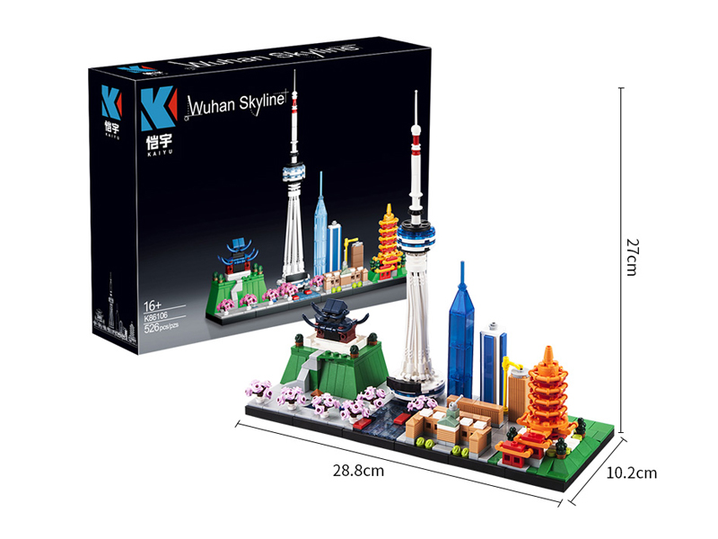 526PCS Wuhan Skyline Building Block