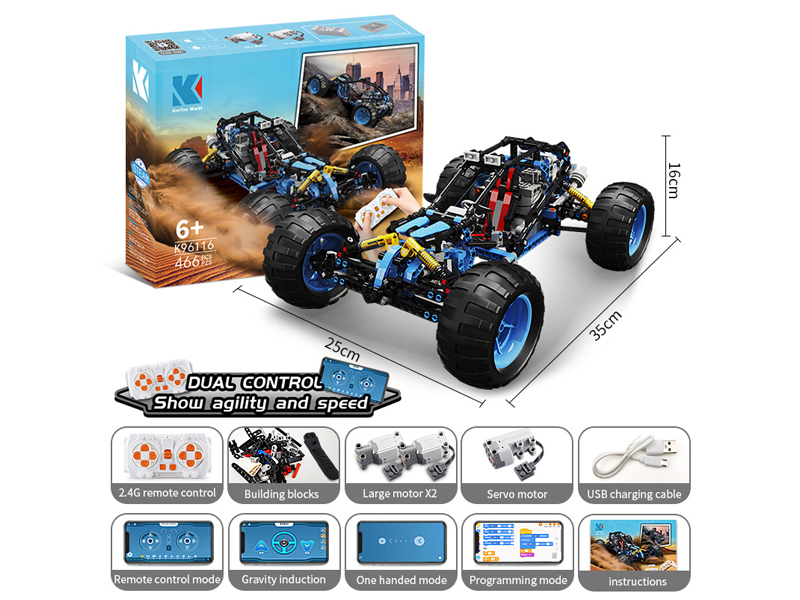 466PCS Building Block Of Programming Version Big Foot Off-Road Climbing Vehicle