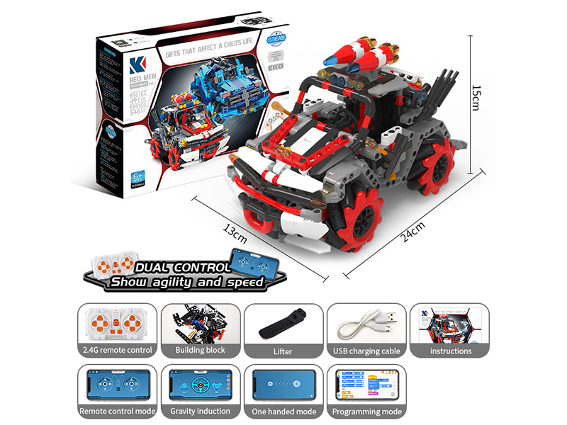 546PCS M-Series Wheat Wheel Programming - Red War Police