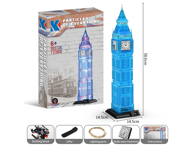 1337PCS Crystal Big Ben Clock Building Block (Clock Version)