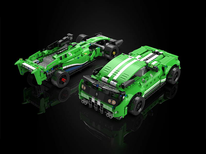 580+PCS Ford Mustang/F1 Two Variable Building Blocks