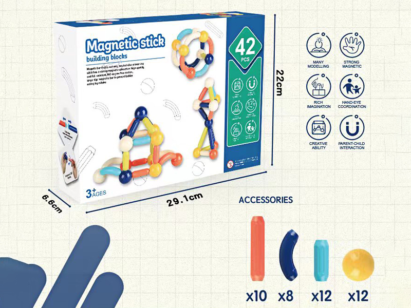 Puzzle Assembled Magnetic Rod