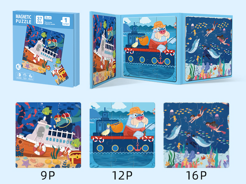 Magnetic Puzzle Book Step 1 - Ocean 37pcs