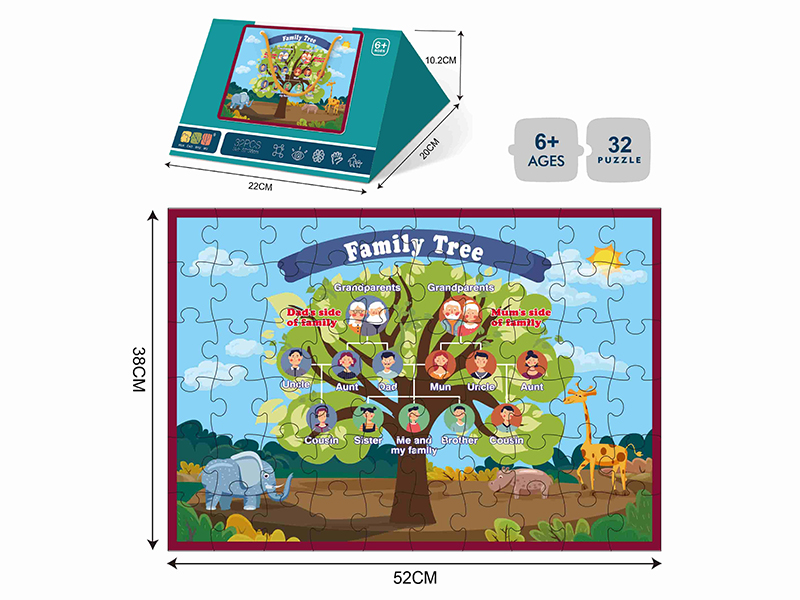 32 Pieces Jigsaw Puzzle - Mind Map(Family Tree)