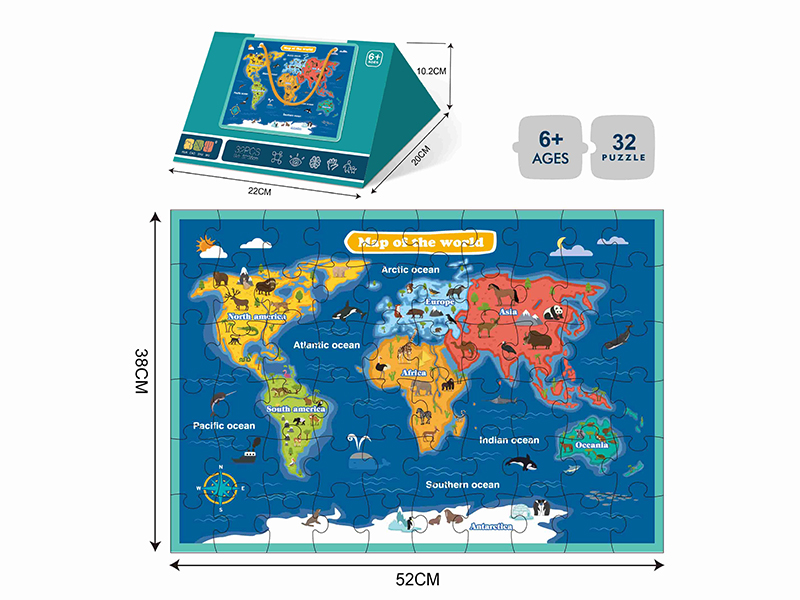 32 Pieces Jigsaw Puzzle - Mind Map(Map Of The World)