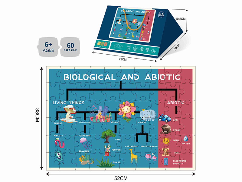 60 Pieces Jigsaw Puzzle - Mind Map(Bilogical And Abiotic)
