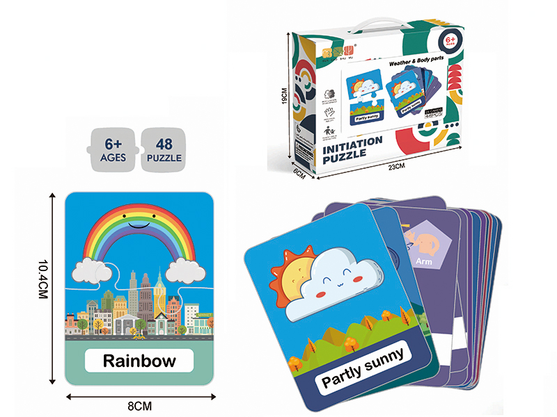 48pcs Weather & Body Parts Matching Puzzle