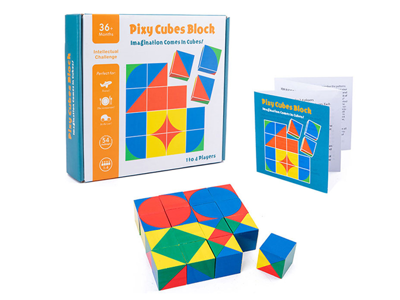 16Pcs Wooden Cube Space