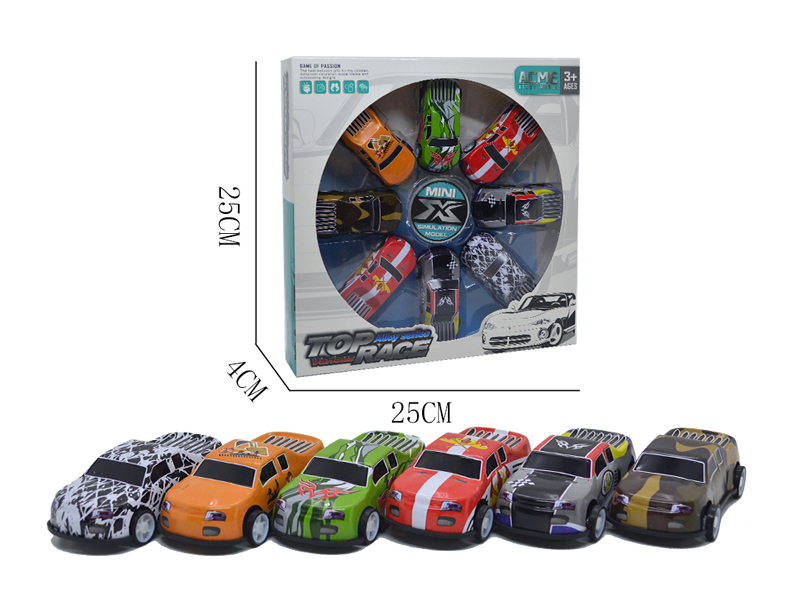 8Pcs 1:56 Alloy Iron Pickup Pull Back Car