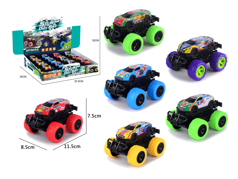 12PCS Friction Collision Deformation Stunt Off-Road Vehicle
