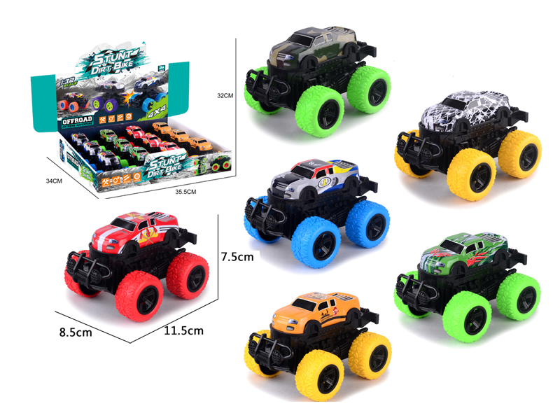 12PCS Friction Collision Deformation Stunt Off-Road Vehicle