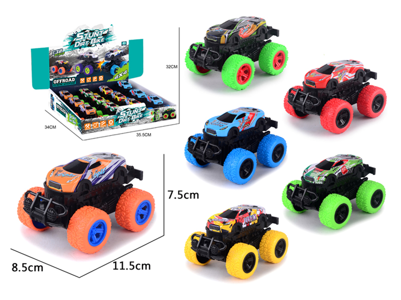 12PCS Friction Collision Deformation Stunt Off-Road Vehicle