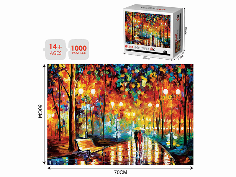 Rainy Night Walk Jigsaw Puzzle 1000 Piece