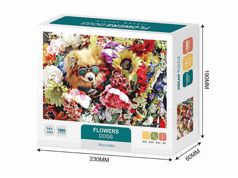 Flowers Dogs Jigsaw Puzzle 1000pcs