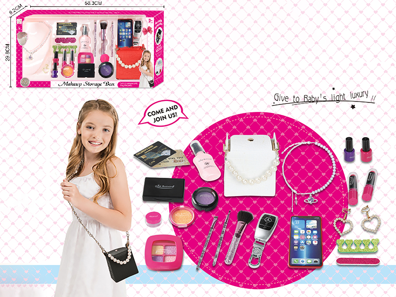 Simulation Cosmetic Jewelry Shoulder Bag Set