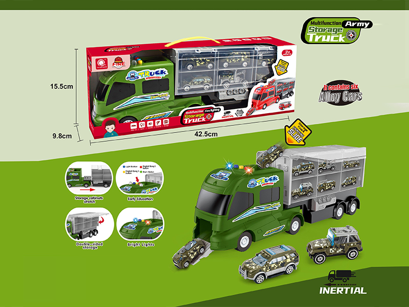 B/O Friction Military Storage Truck