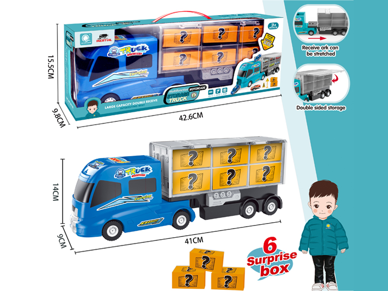 Friction Blue Police Stowage Trucks