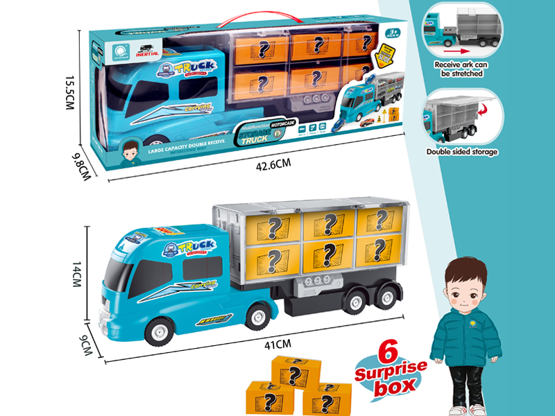 Friction Light Blue City Storage Truck