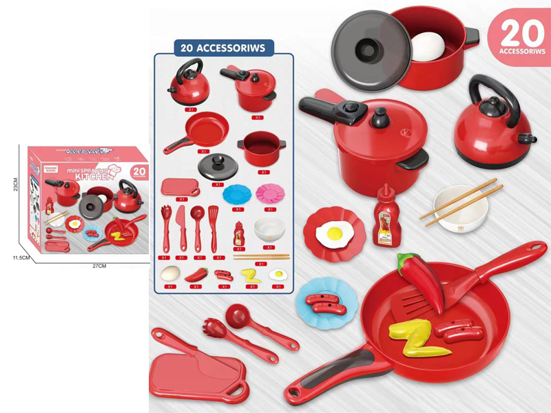 20Pcs Tableware, Kitchen Appliances, Fruits And Vegetables, Toys
