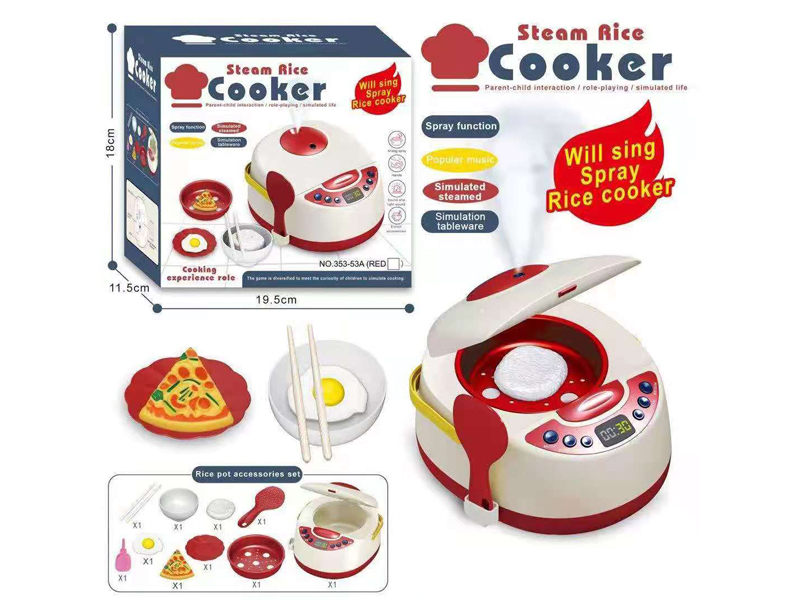 8Pcs Red Rice Cooker With Spray