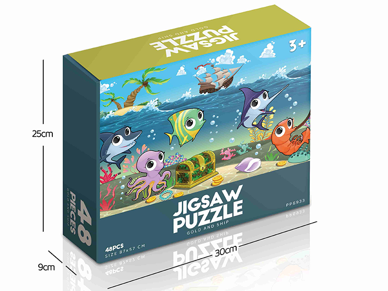Gold And Ship Jigsaw Puzzle 48pcs