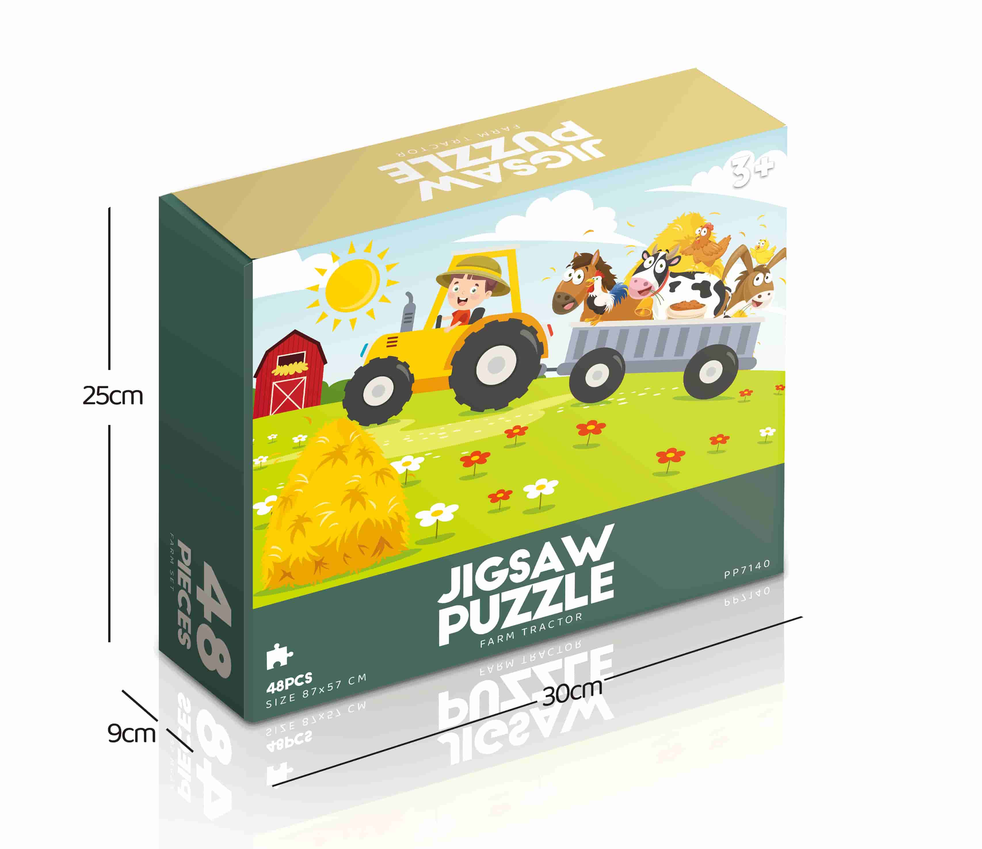 Farm Tractor Jigsaw Puzzle 48pcs