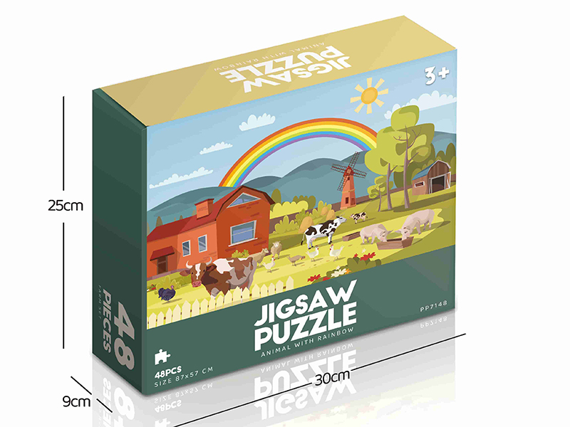 Animal With Rainbow Jigsaw Puzzle 48pcs