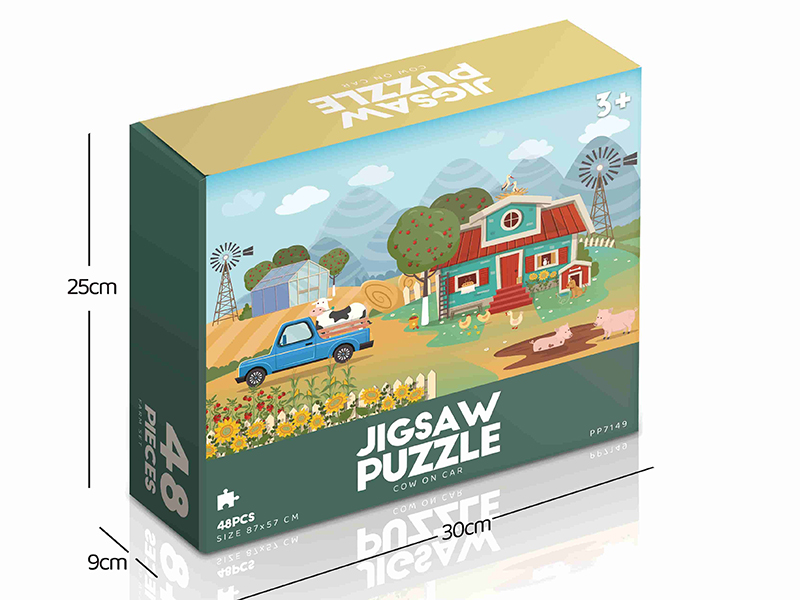 Cow On Car Jigsaw Puzzle 48pcs