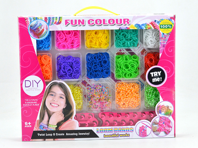 DIY Colored Rubber Band Weave Bracelet(2800PCS + 2 Weaver)