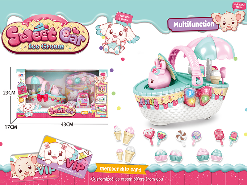 B/O Go And Bump Dessert Basket + Rabbit