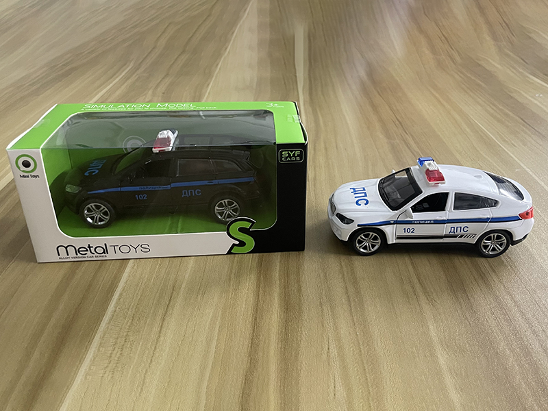 1:32 Alloy Pull Back Police Car(BMW + Audi)