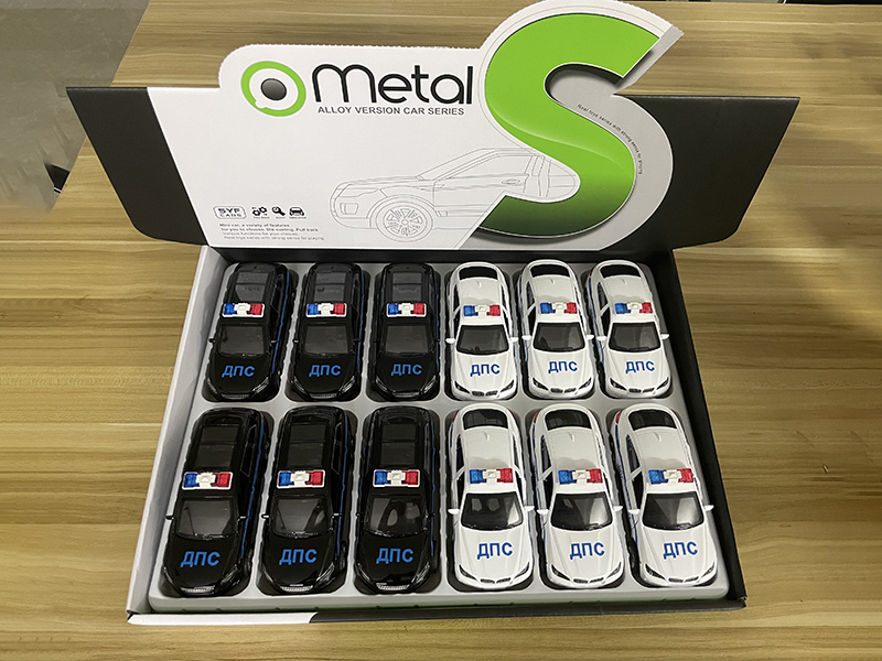 1:32 Alloy Pull Back Police Car(BMW + Audi)12pcs