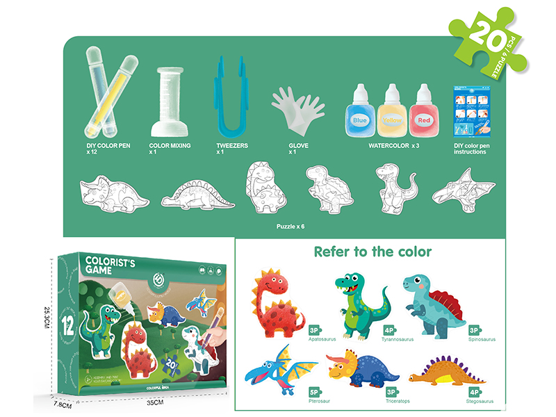 Painting Puzzle - Dinosaur World
