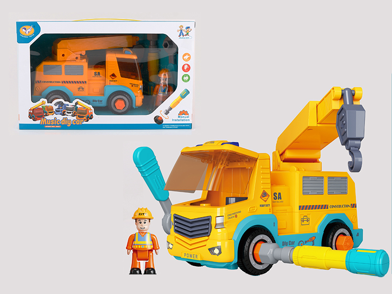 Manual Disassembly And Assembly Music Pull Back Crane