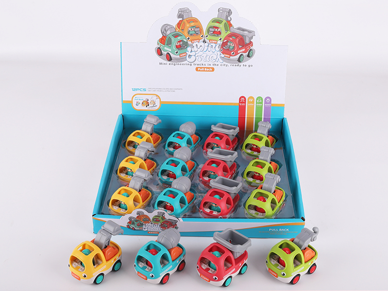 Pull Back Engineering Truck 12pcs