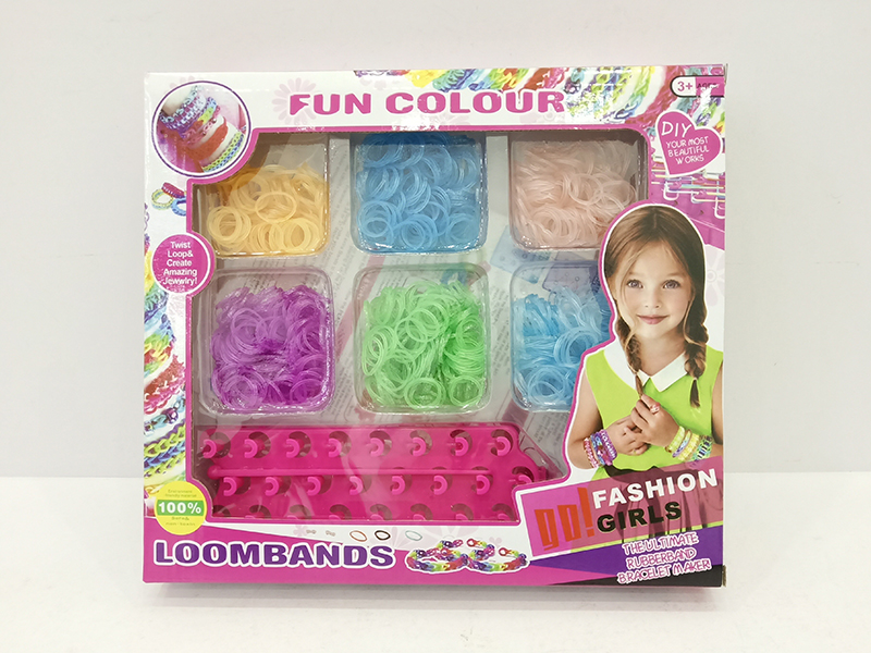 DIY Colorful Rubber Band Bracelet(1200pcs + 1 Weaver)